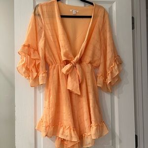 Miami Orange Romper